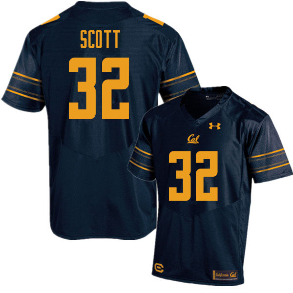 Men #32 Daniel Scott Cal Bears UA College Football Jerseys Sale-Navy